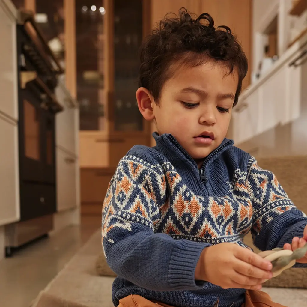 Gebreide trui (navy)