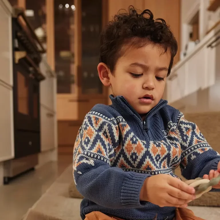 Gebreide trui (navy)