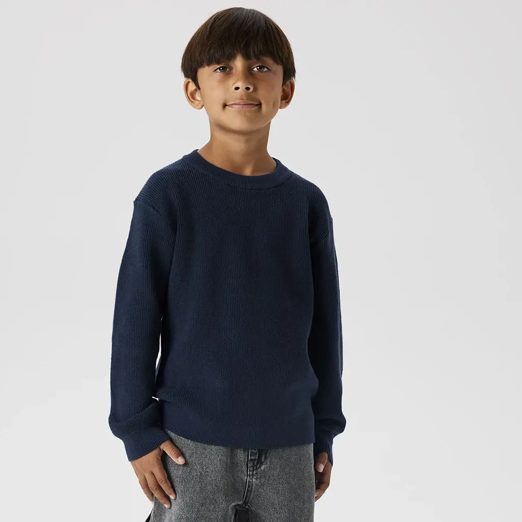 Gebreide schipperstrui Nesolle (dark sapphire)