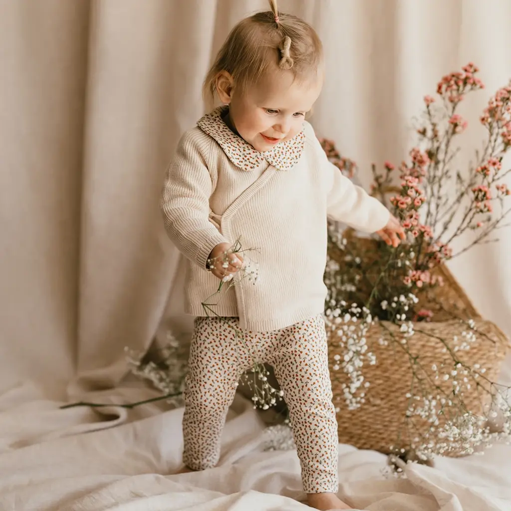 Gebreid vestje/overslag shirtje (snow)