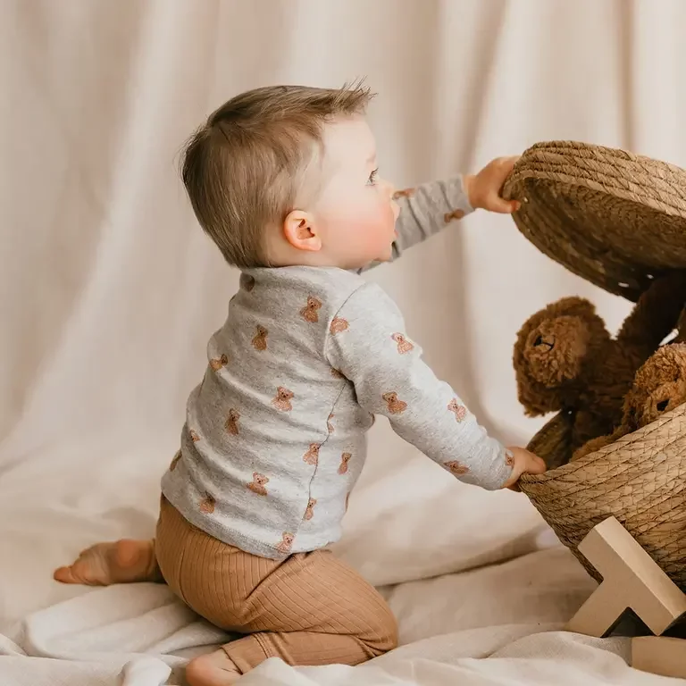 Shirtje beertjes (light grey melange)