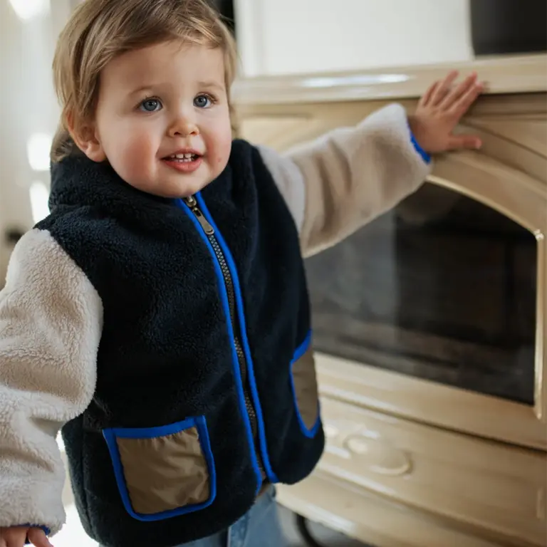 Winterjasje teddy REVERSIBLE (army)