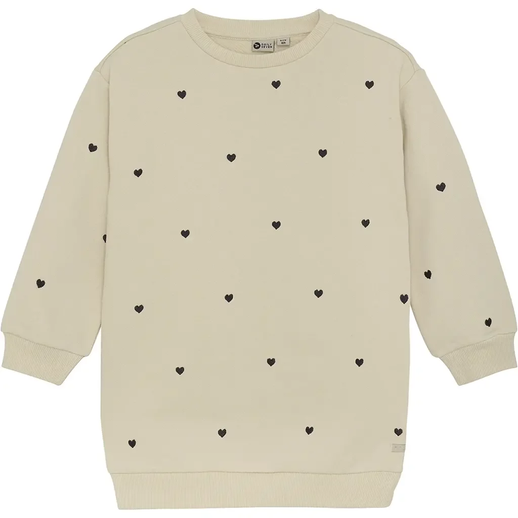 Jurk trui sweat (sandshell)