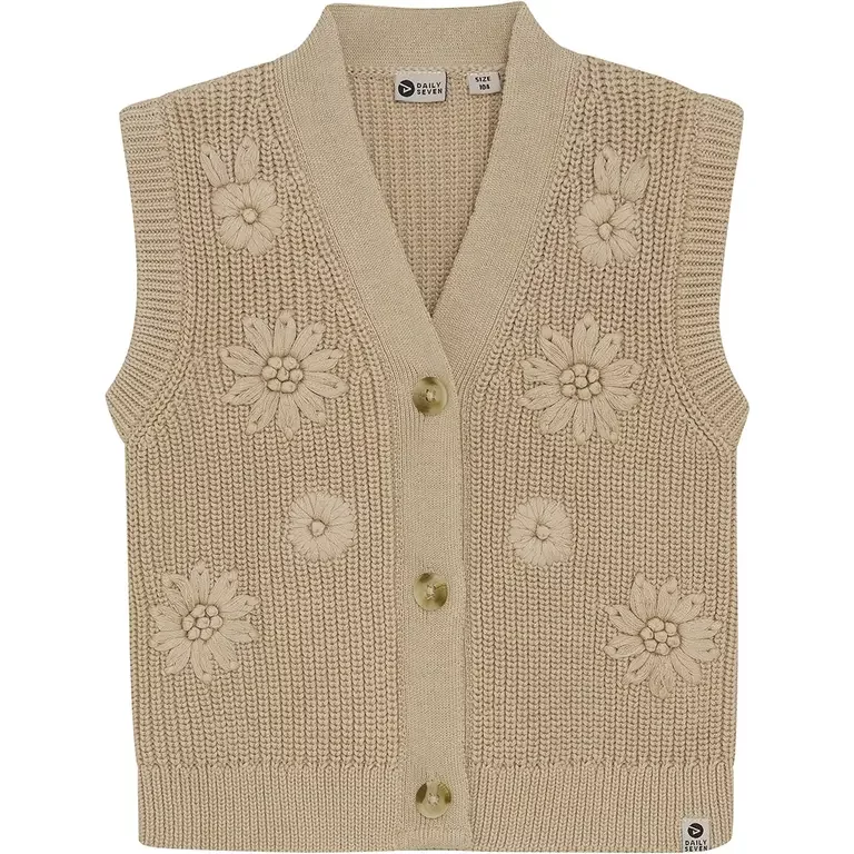 Gebreide gilet (sand)