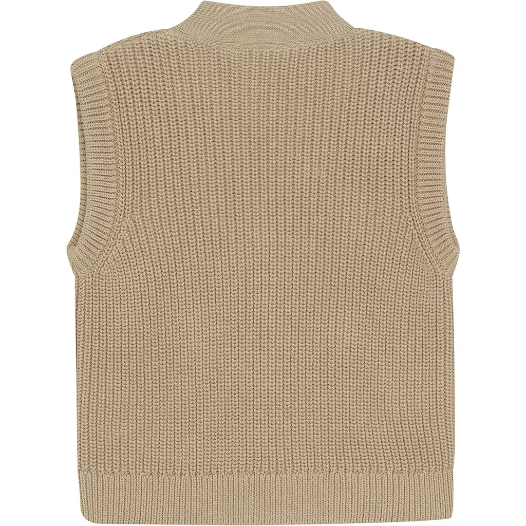 Gebreide gilet (sand)