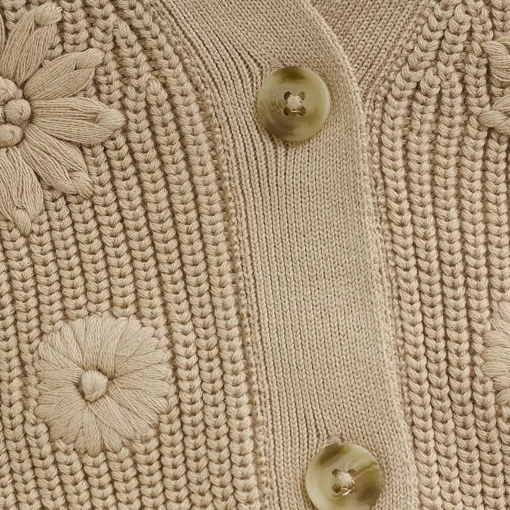 Gebreide gilet (sand)