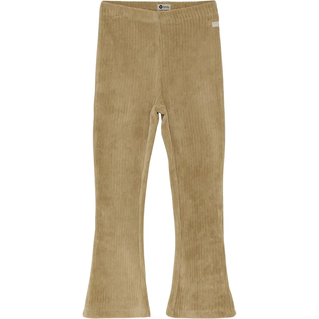Broek flared velvet (sand)