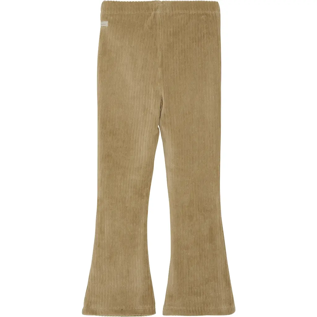 Broek flared velvet (sand)