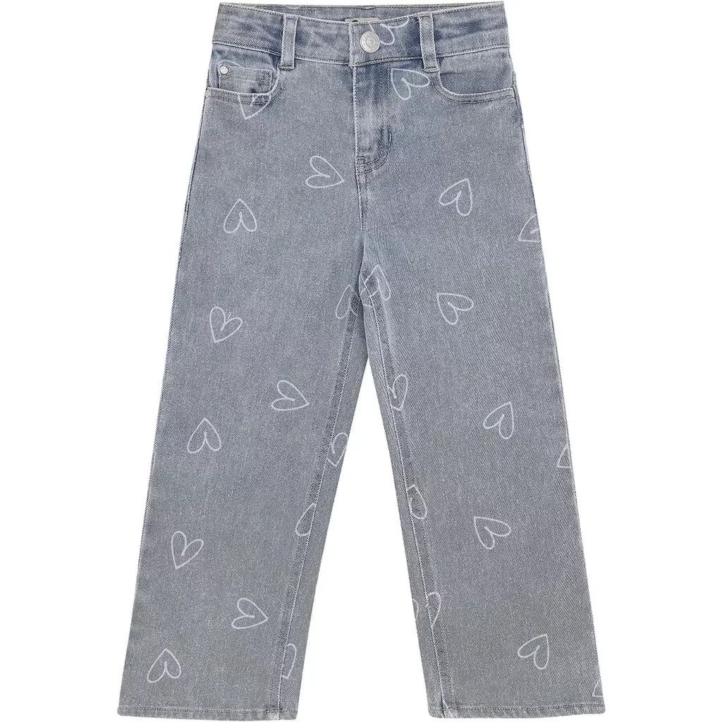 Spijkerbroek wide fit heart  (denim)
