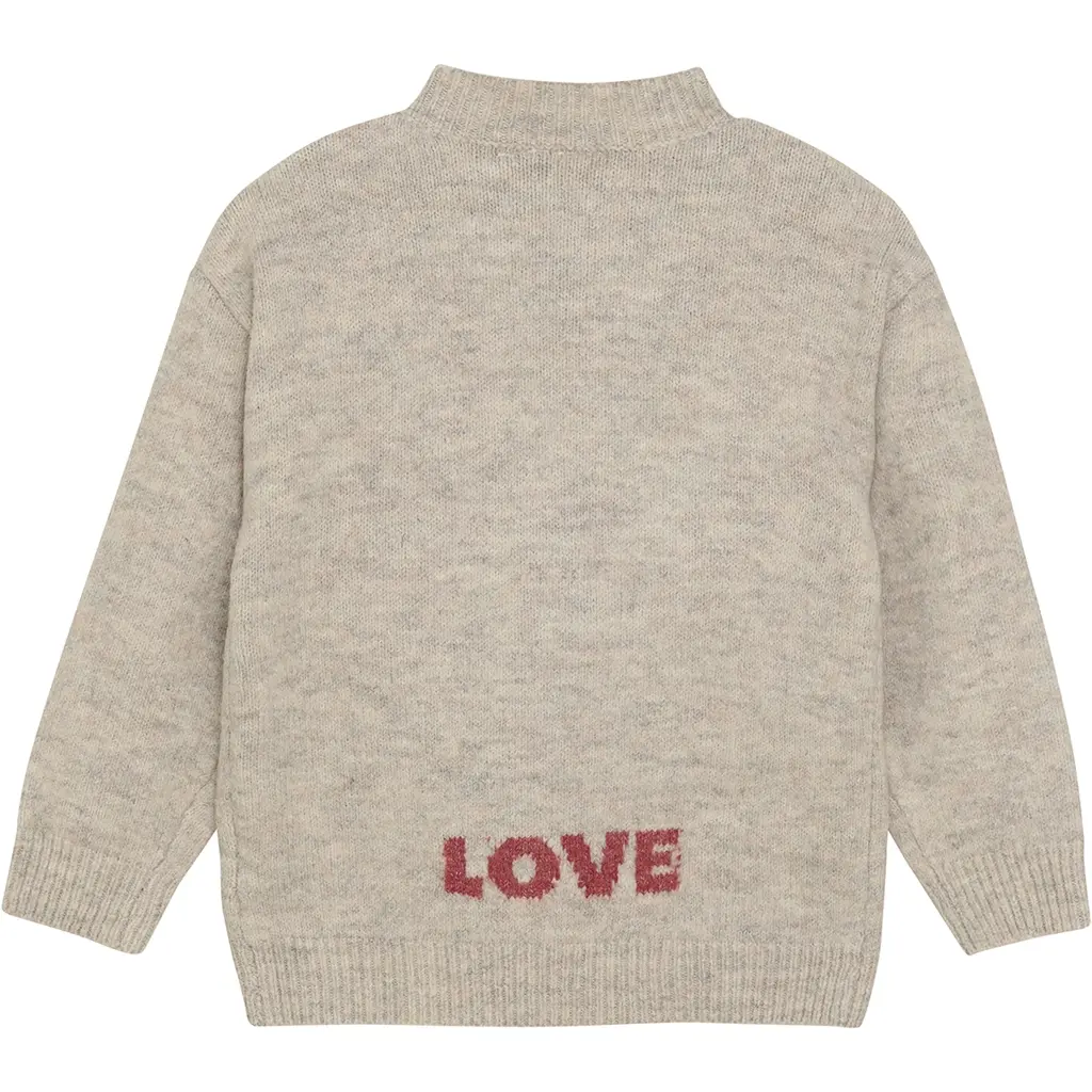 Gebreide trui flower (pale mauve)