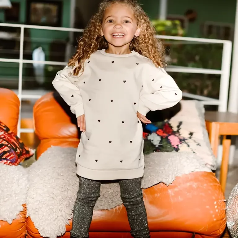 Jurk trui sweat (sandshell)