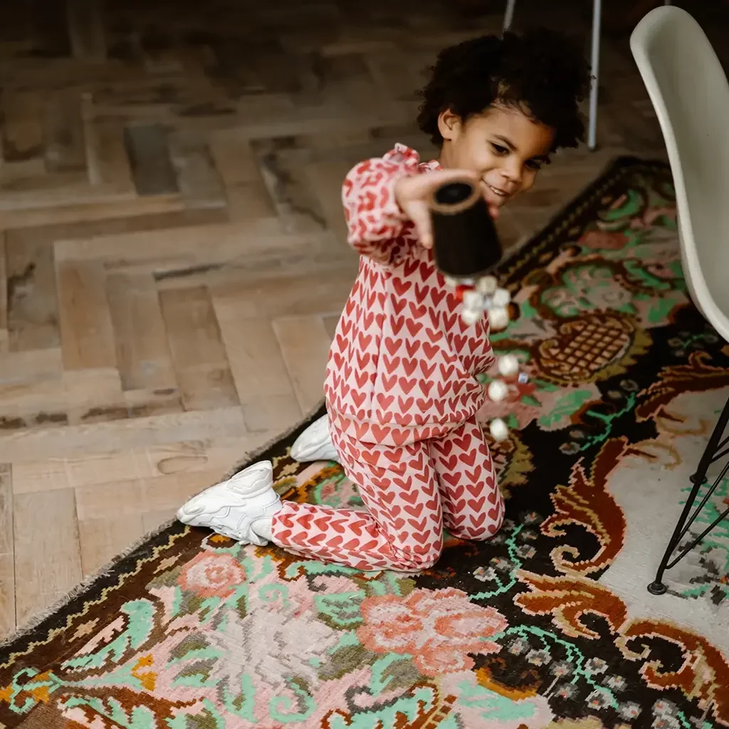 Trui heart (pale mauve)