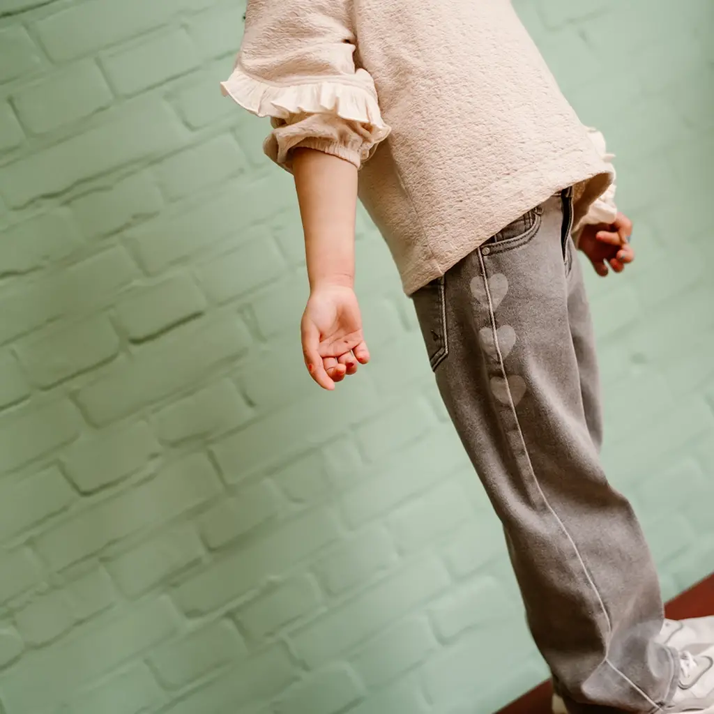 Jeans wide fit (used grey denim)