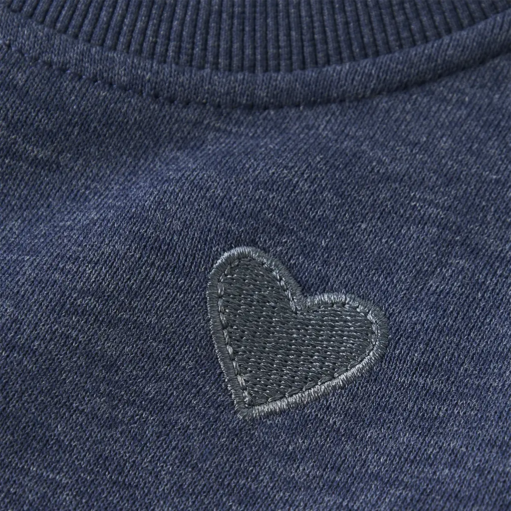 Jurk sweat burshed Vima (bluepint heart embroidery)
