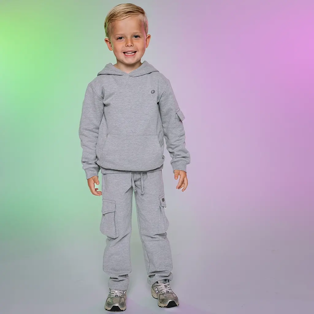 Trui hoodie Zedd (grey melee)