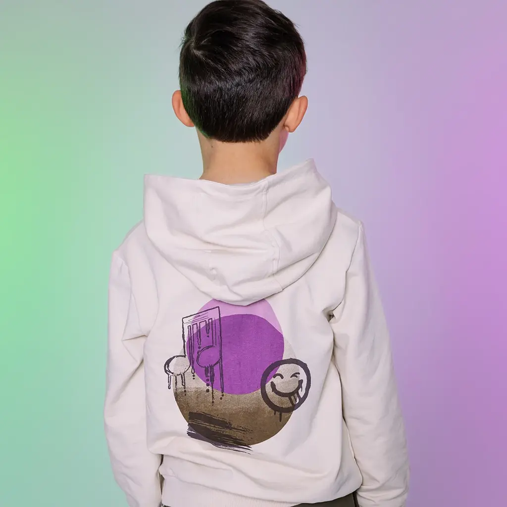 Trui hoodie Zeeger (white merble)