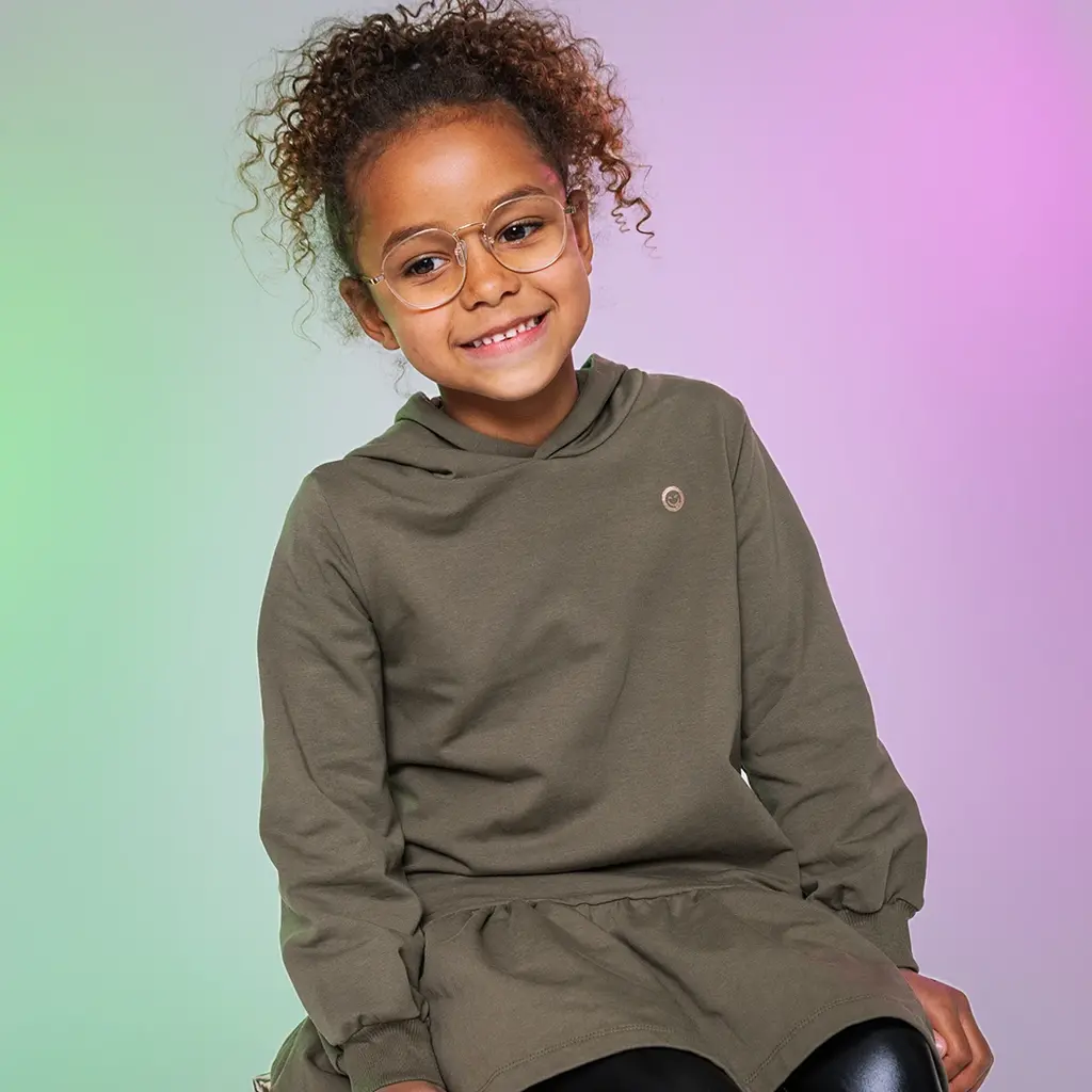 Jurk hoodie Zaina (army green)