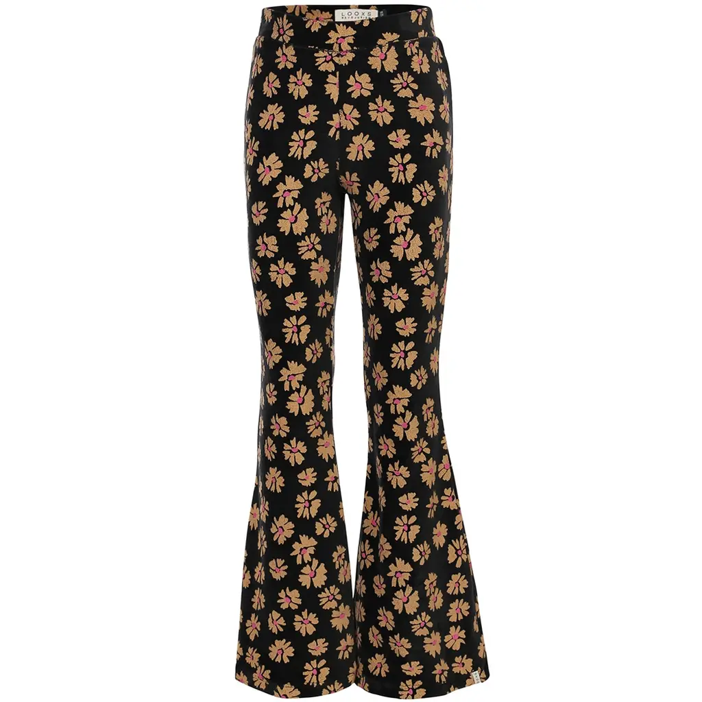 Broek flared velvet (soft winterflower)