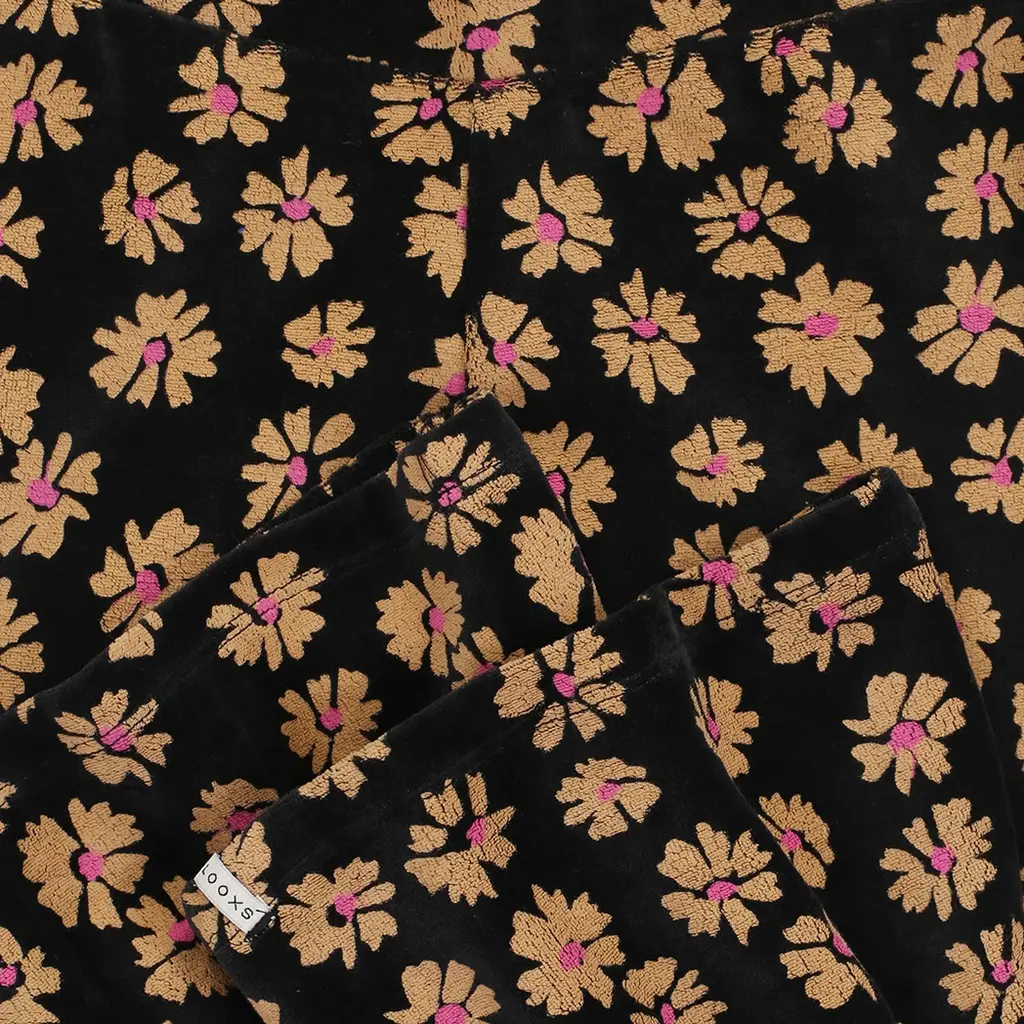 Broek flared velvet (soft winterflower)