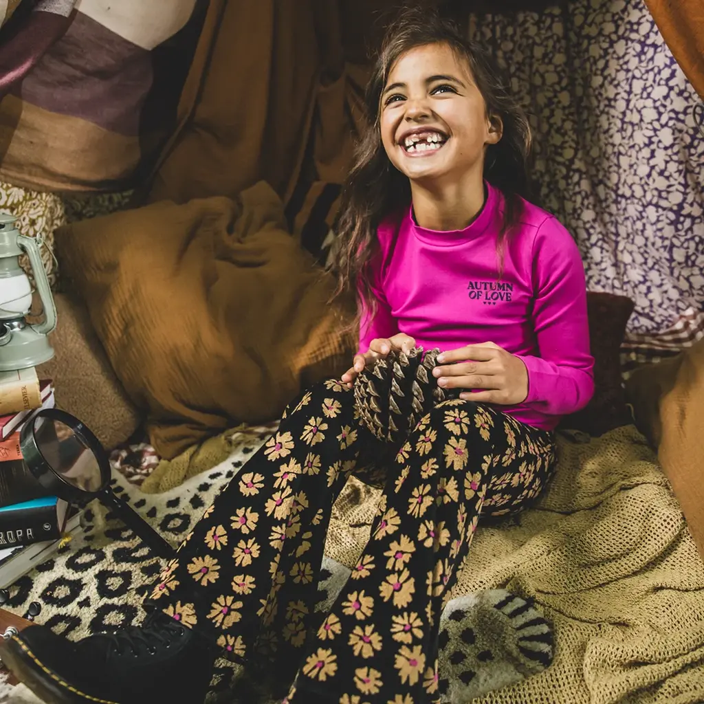 Broek flared velvet (soft winterflower)