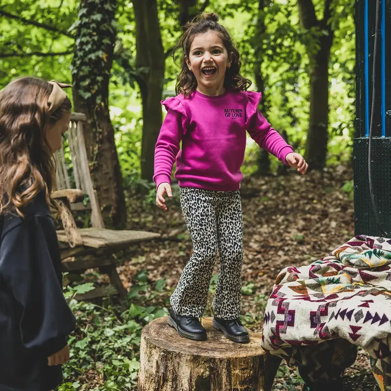 Broek flared (sandy leopard)
