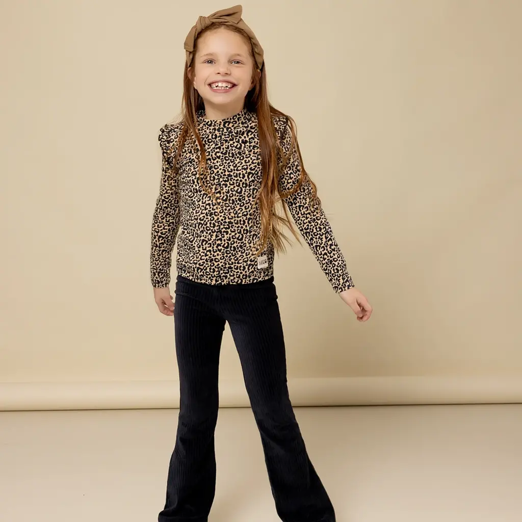 Broek flared velvet (graphite)