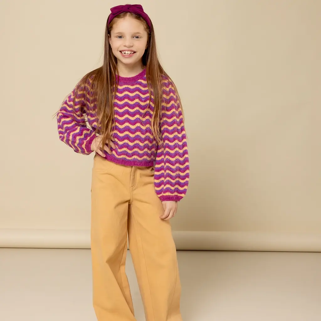 Gebreide trui (multi stripe)