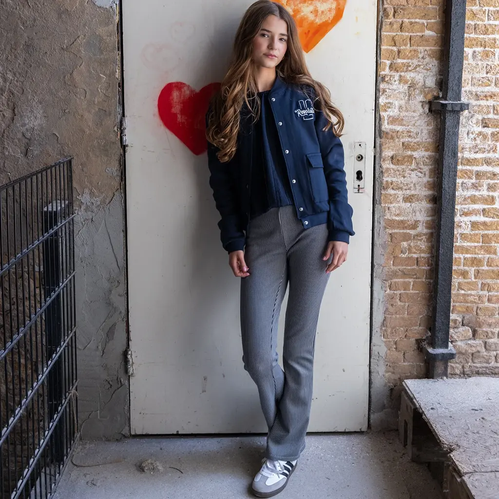 Broek flared (mini stripe)