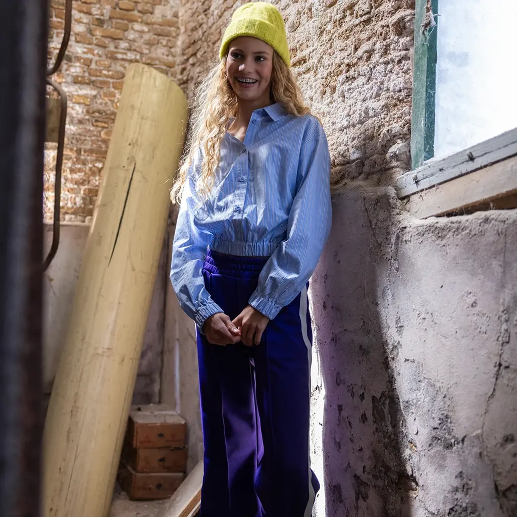 Blouse stripes (blue sky)