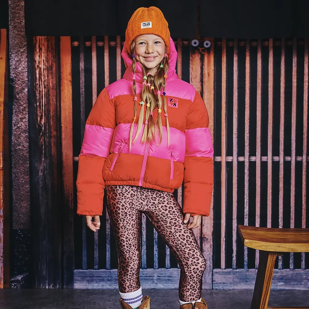 Gebreide muts Rune (orange tiger)