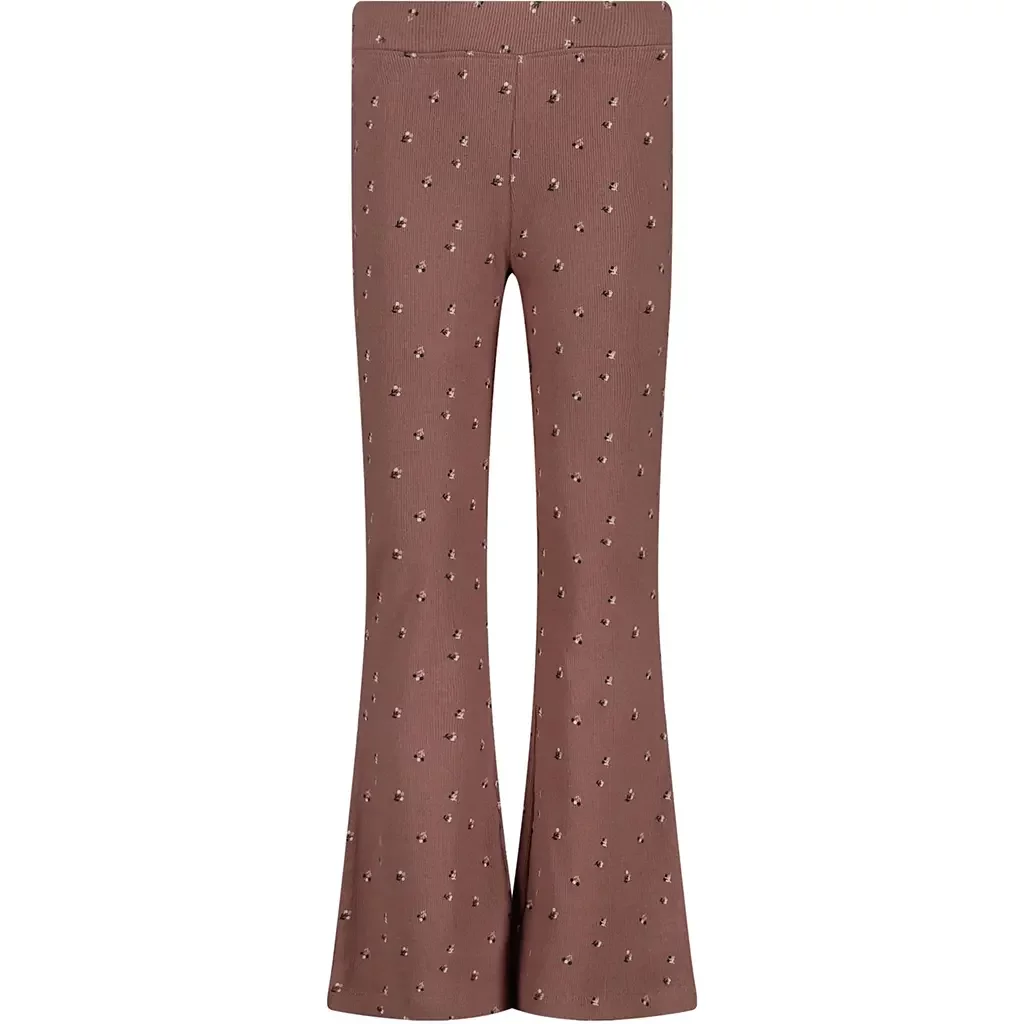 Broek flared Vilda (aop pink dot)