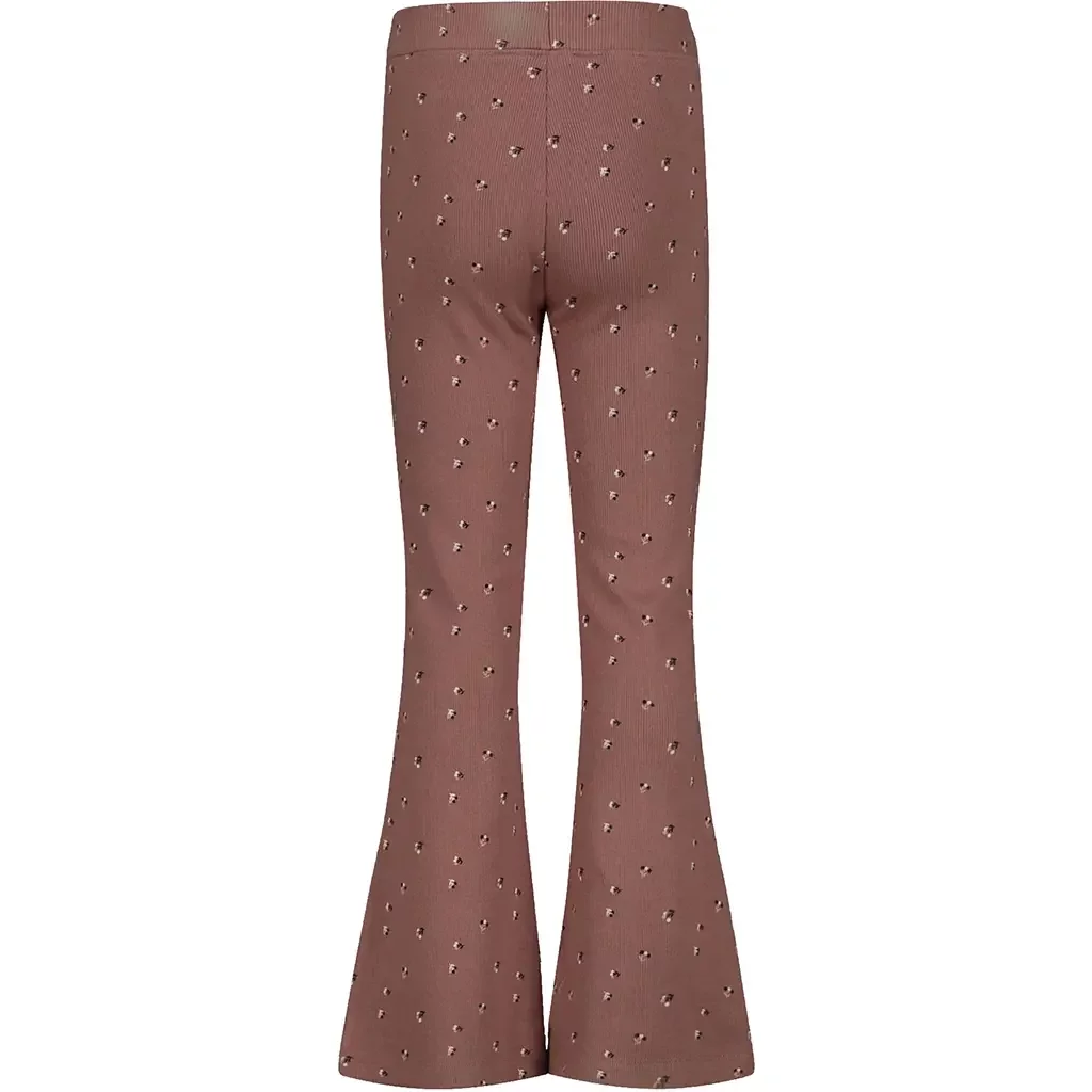 Broek flared Vilda (aop pink dot)
