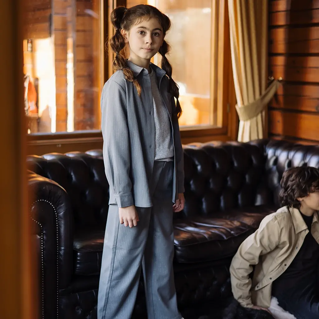 Blouse Tiffany (aop grey stripe)