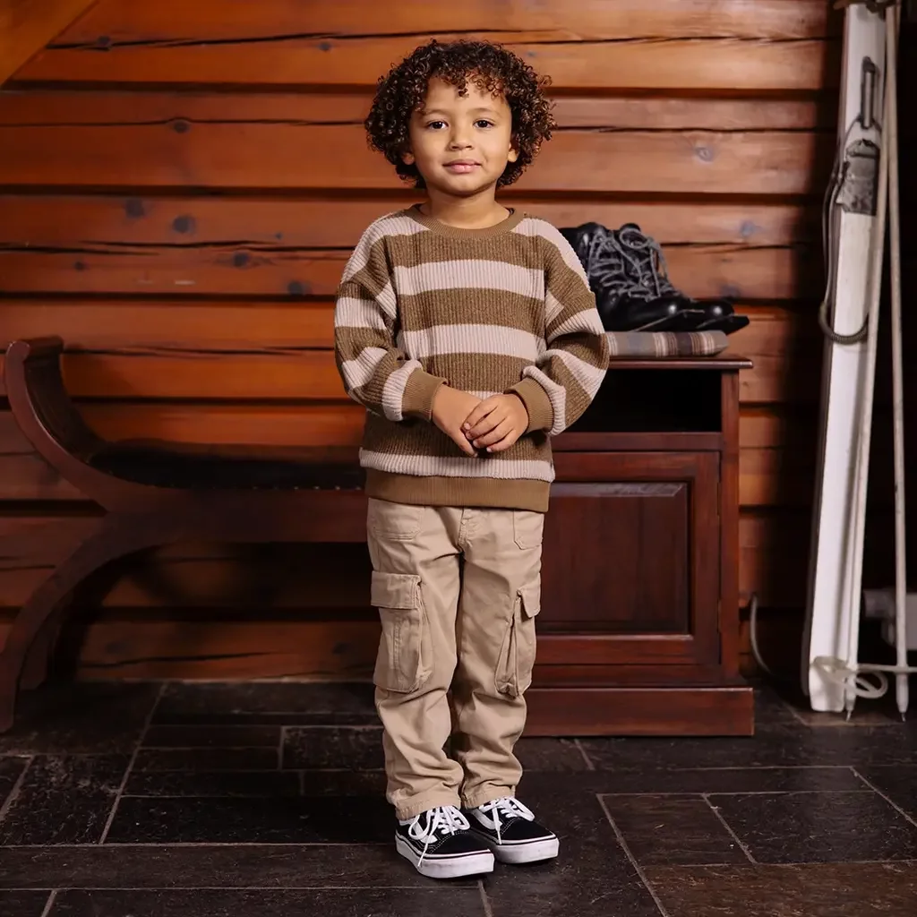 Gebreide trui Vesper (aop sand stripe)