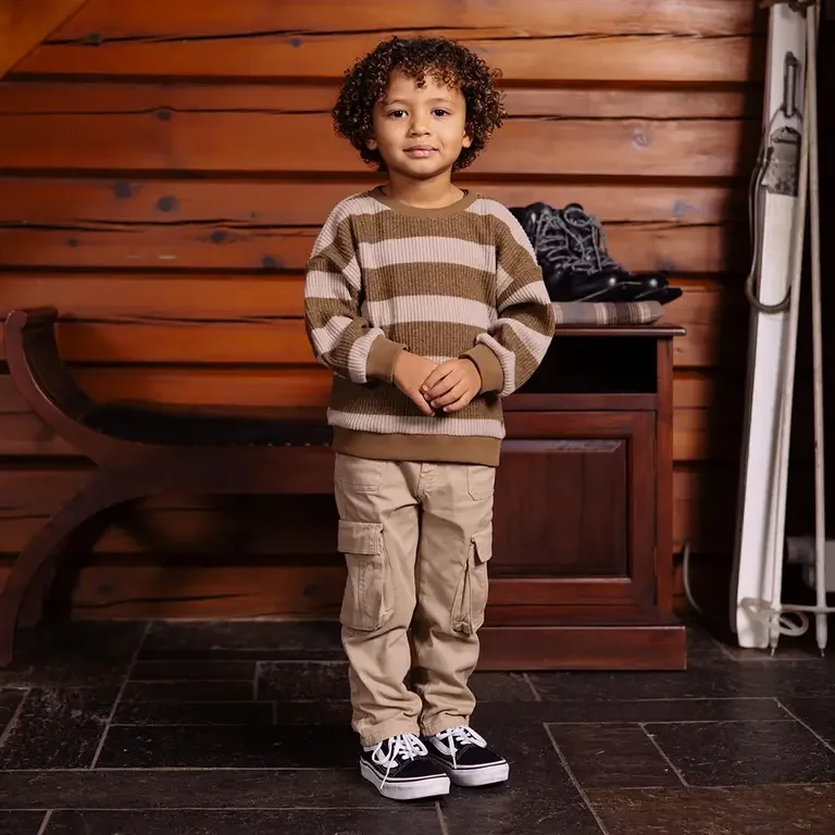 Gebreide trui Vesper (aop sand stripe)