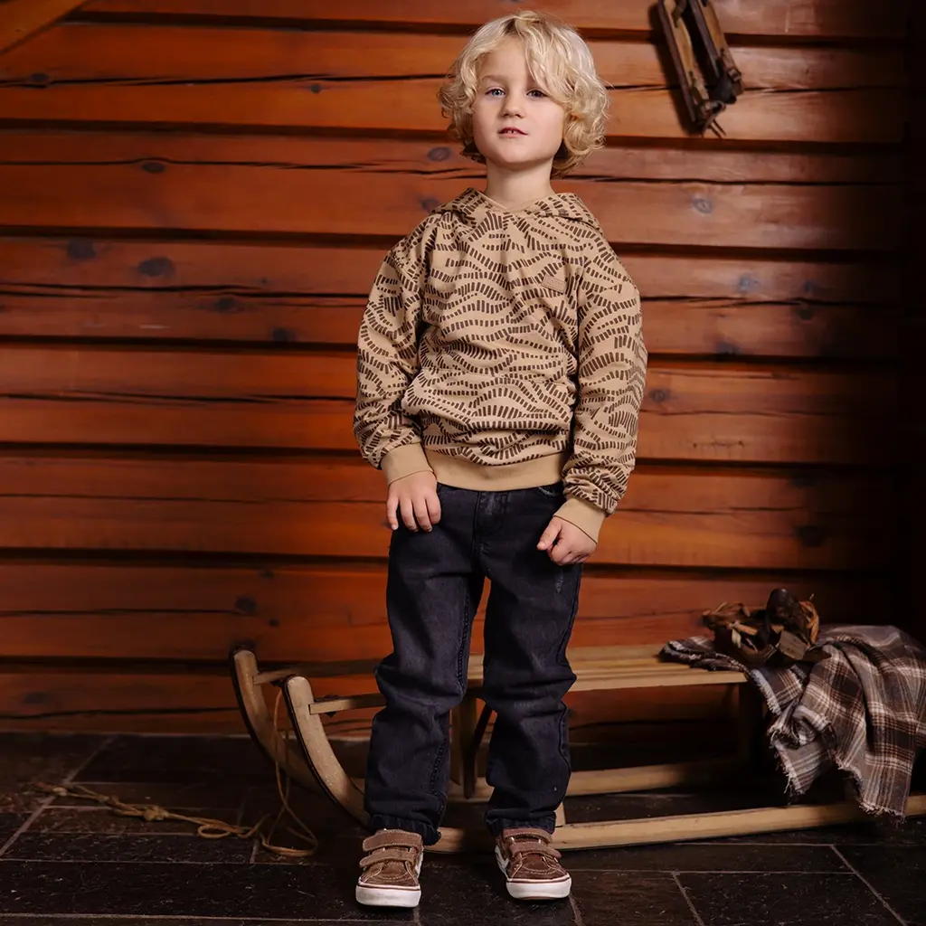 Trui hoodie Vince (aop sand graphic)