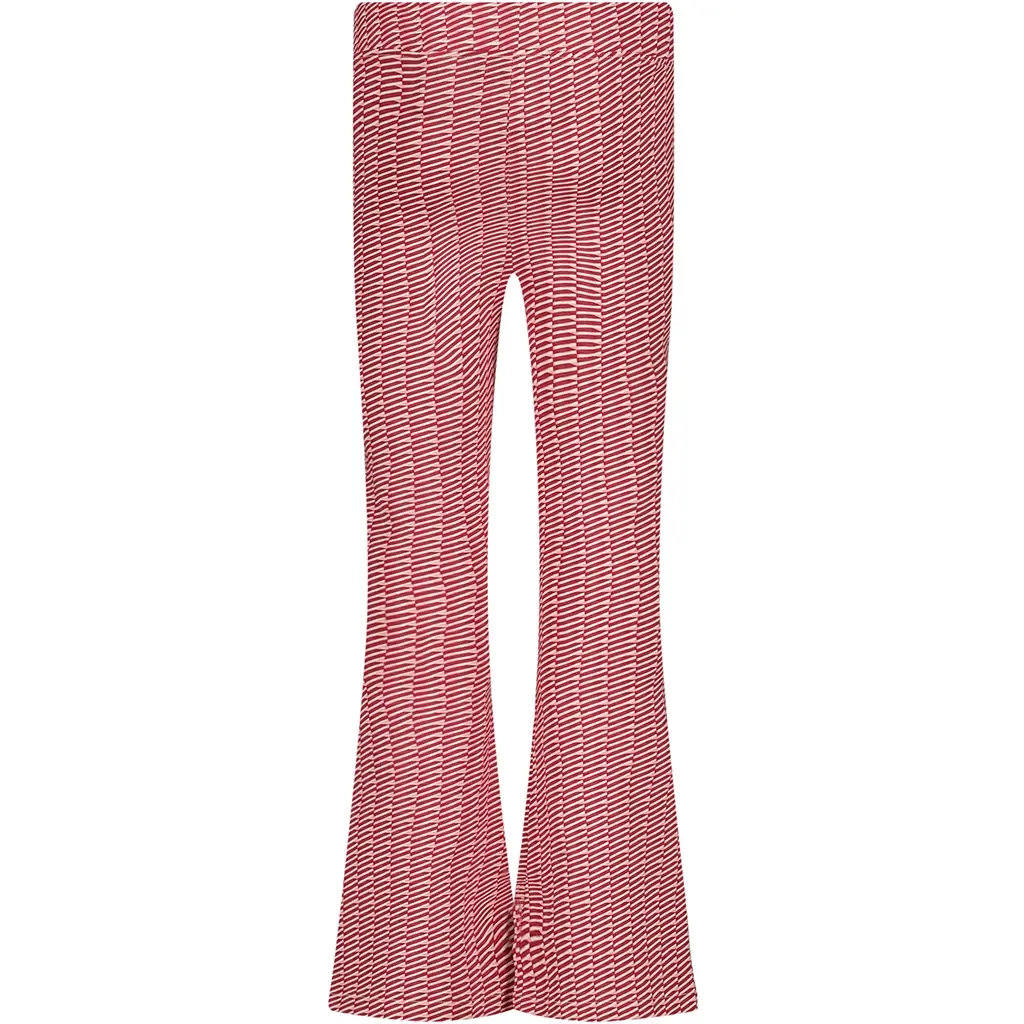 Broek Hinte flared (aop red stripe)