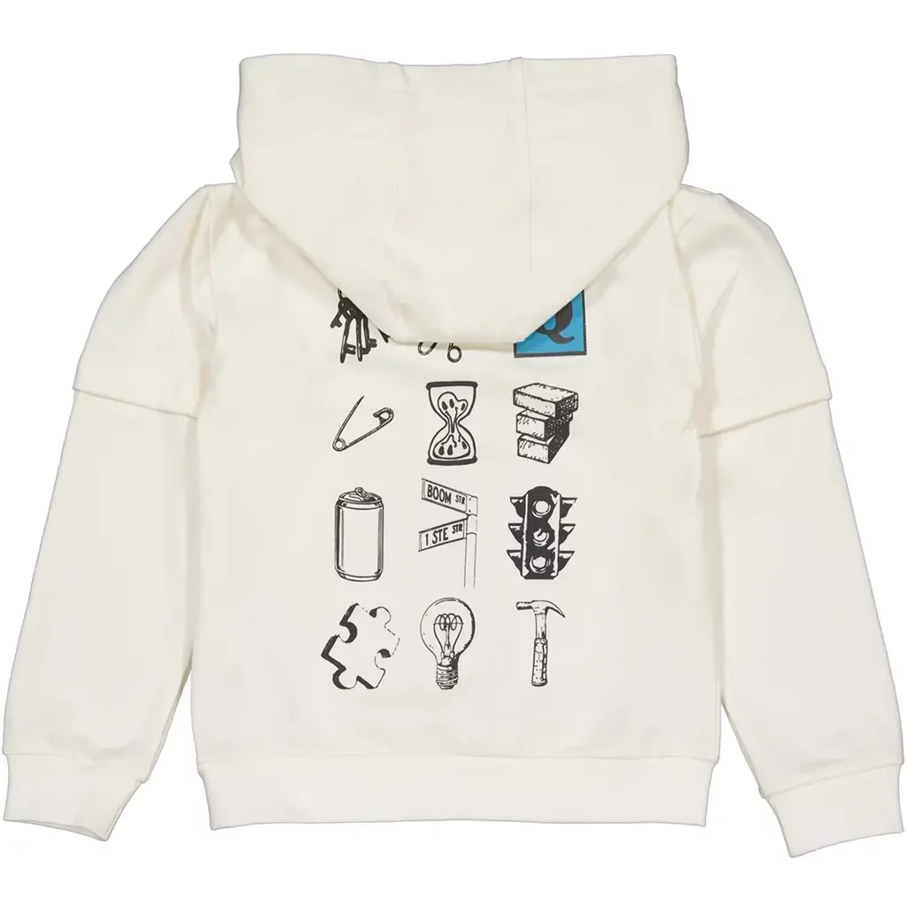 Trui hoodie Heath (ivory white)