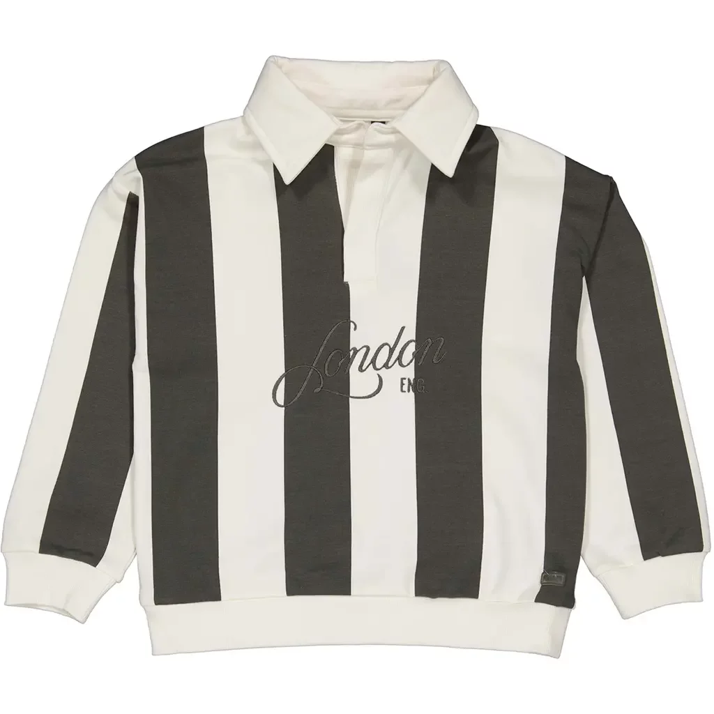 Trui Harman oversized (aop dark green stripe)