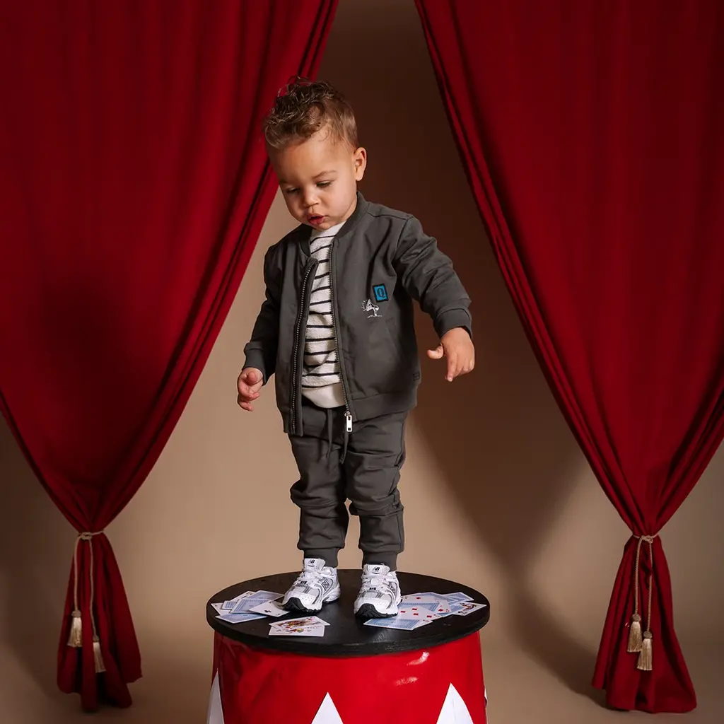 Trui Ilyas (aop grey stripe)