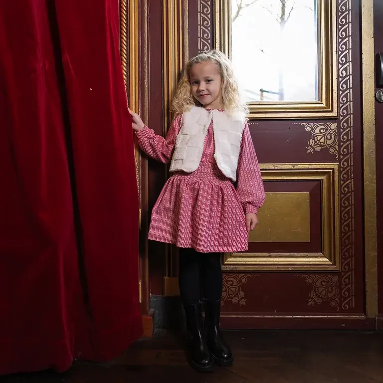 Jurk Haia (aop red stripe)