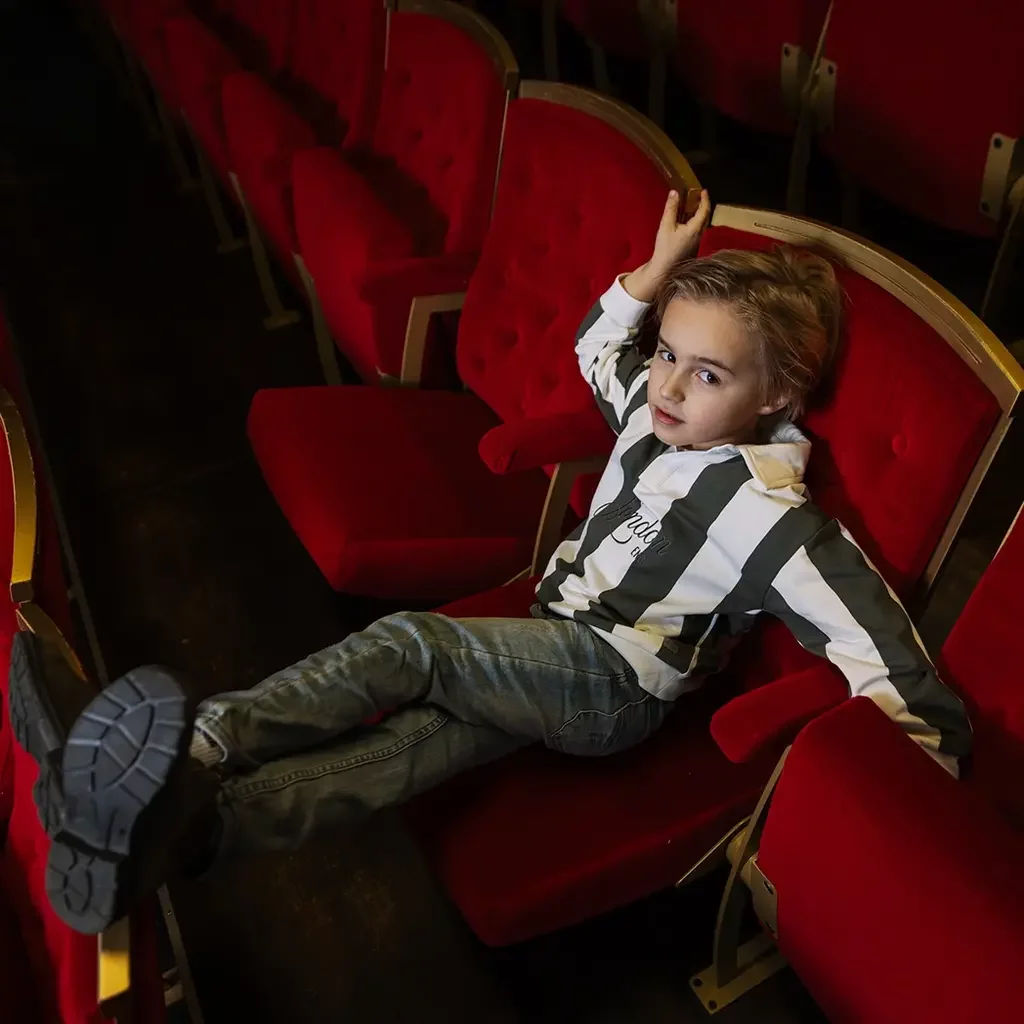 Trui Harman oversized (aop dark green stripe)