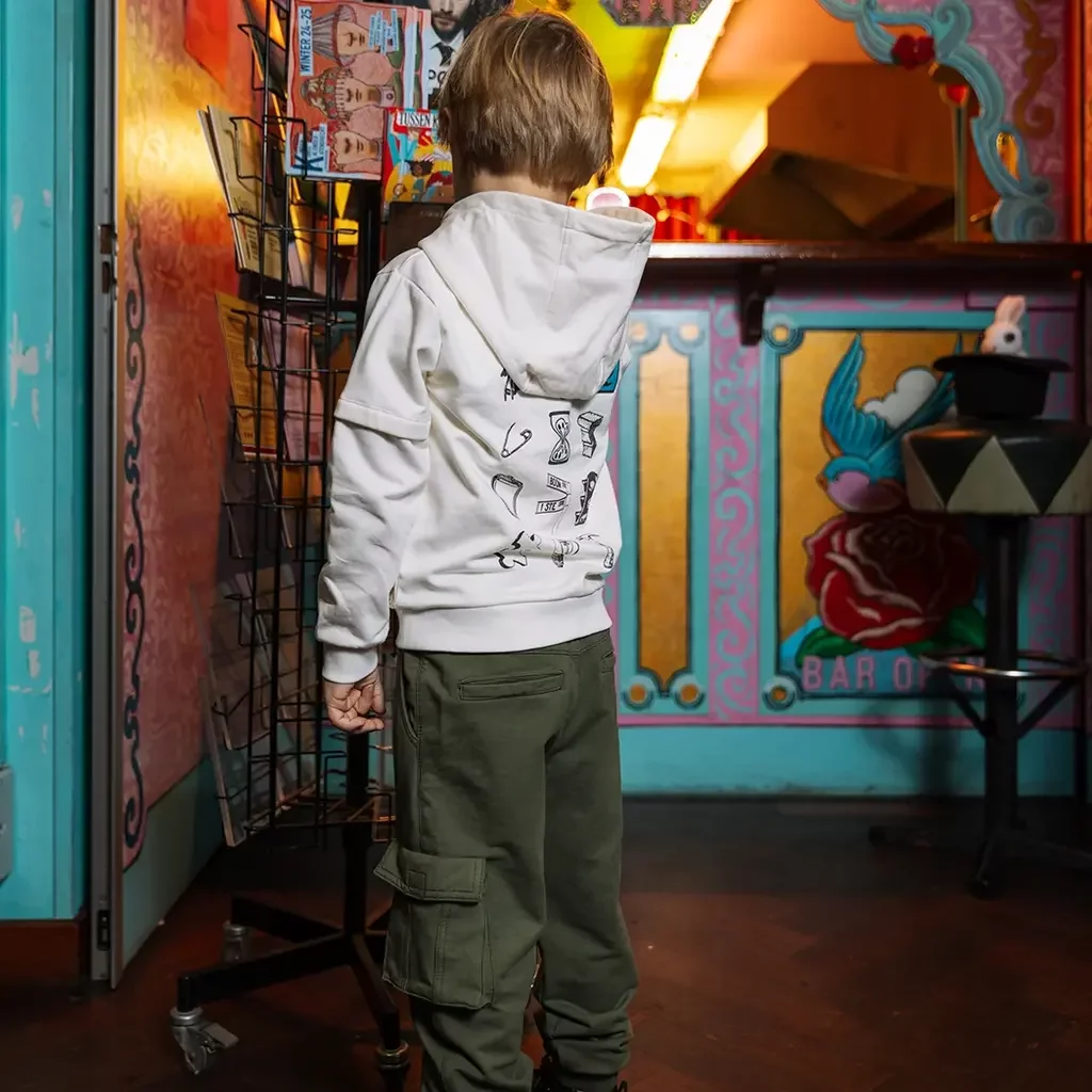 Trui hoodie Heath (ivory white)