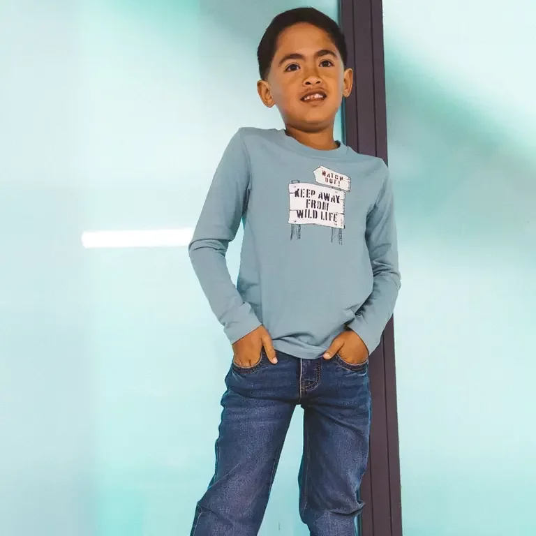 Longsleeve Max (mineral blue)