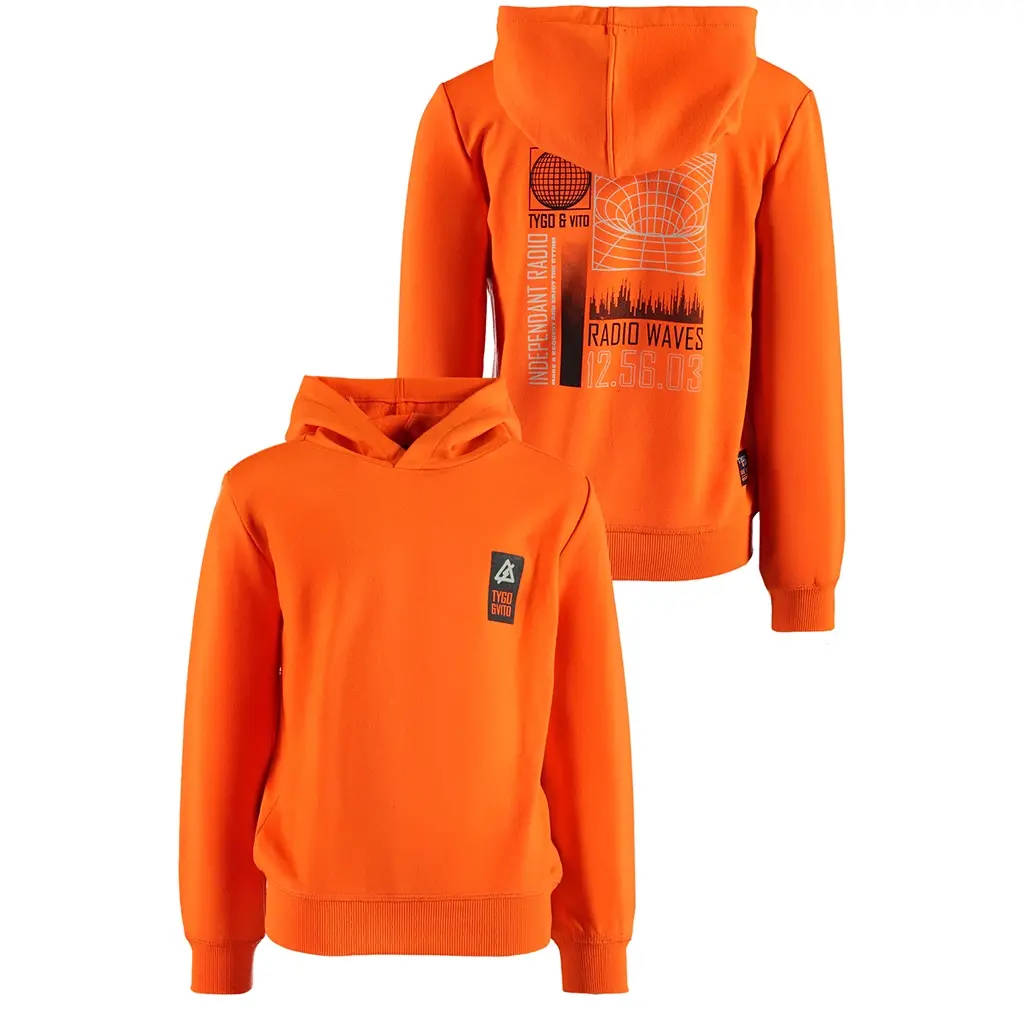 Trui hoodie Hank (orange clownfish)