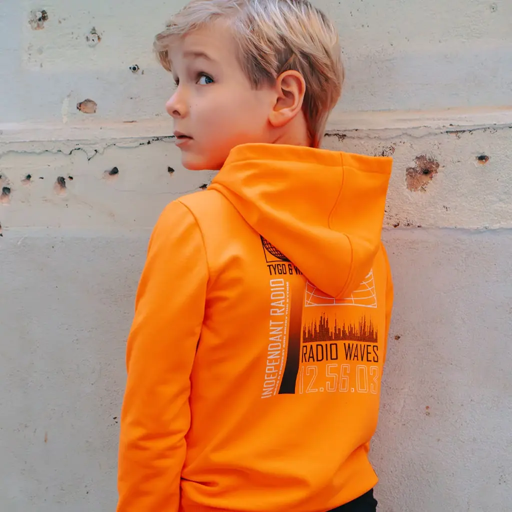 Trui hoodie Hank (orange clownfish)