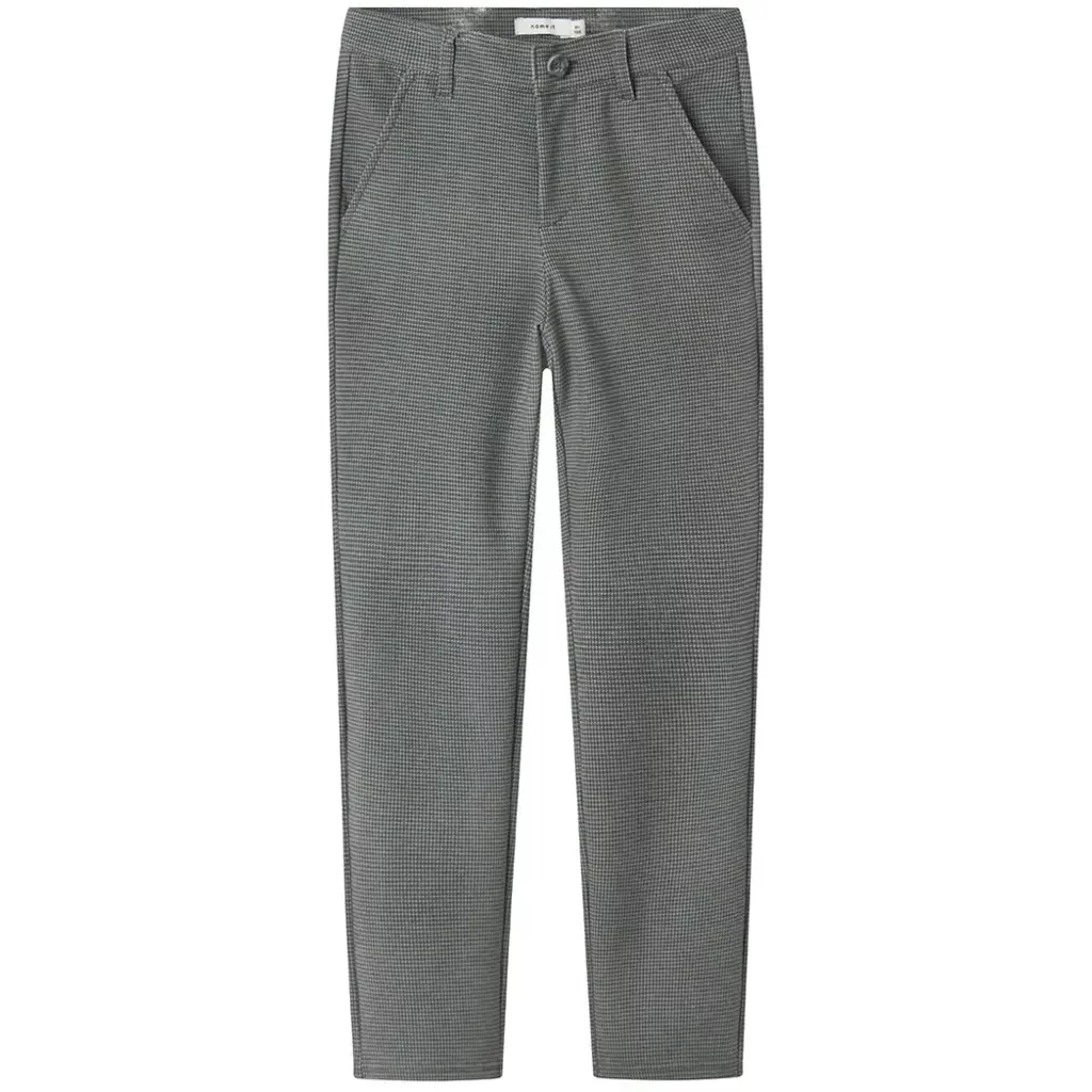 Nette broek COMFORT Silas (medium grey melange checks)