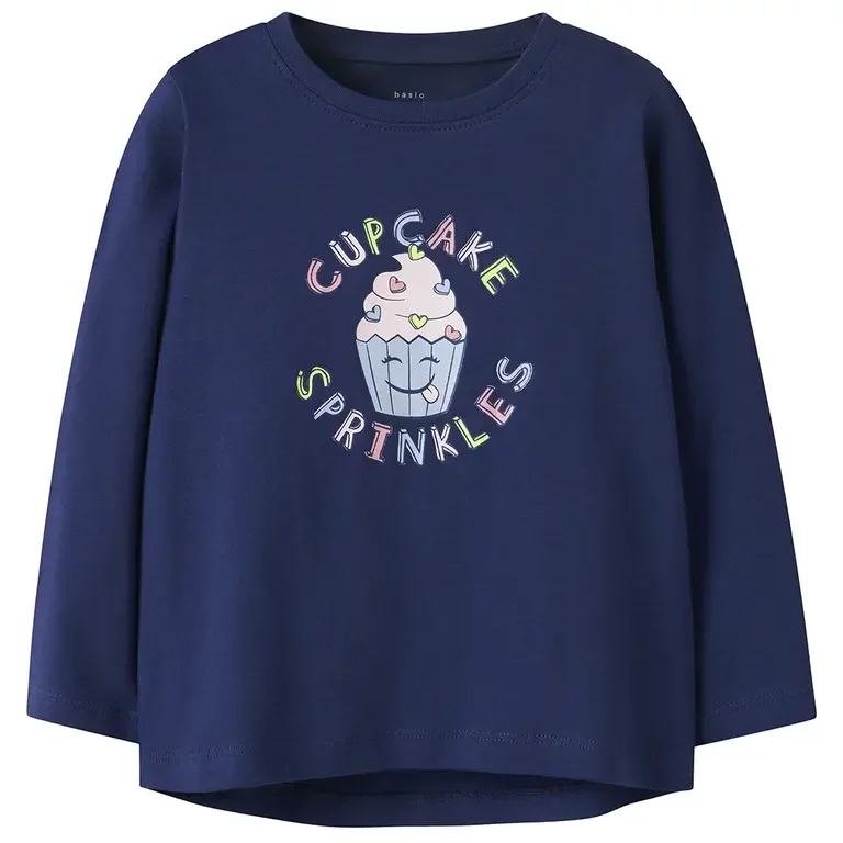 Longsleeve Violet (blue print cupcake)