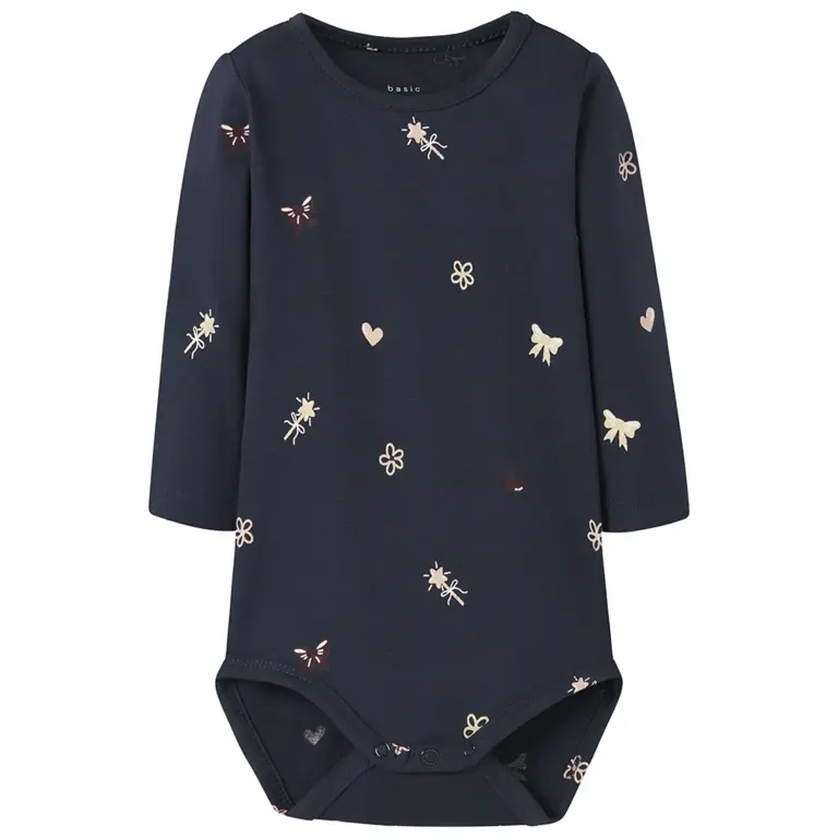 Rompertje Vandora (navy blazer flowers/hearts)