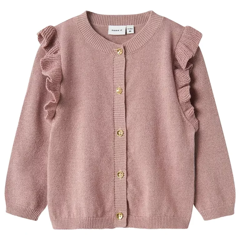 Gebreid glitter vestje Fabinne (deauville mauve)